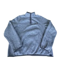 LL Bean Better Sweater Fleece Jacket Men’s Size Medium 1/4 Snap Gray