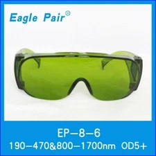 190-470nm & 800-1700nm Laser Safety Glasses OD5+ CE Protective Goggles w/Box