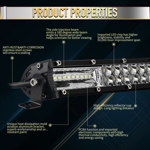 7"inch LED Work Light Bar Flood Spot Combo Beam For Chevy Colorado Spark Truck - Picture 6 of 12
