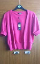 M&Co Ladies Pink Cotton Blend Cardigan Size XXL BNWT (B15)