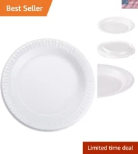 Superior Quality 6" Foam Plates - 125 Non-Laminated, Ideal for Hot & Cold Foods
