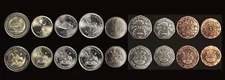 Uganda 9 Coins SET, 1 2 5 10 50 100 200 500 1000 Shillings 1987 2019 UNC,BIMETAL