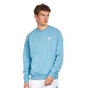 nike club crew sweatshirt light blue