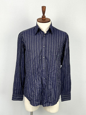 Versace Collection Purple Stripes Button Up Long Sleeve Men's Shirt Size 39
