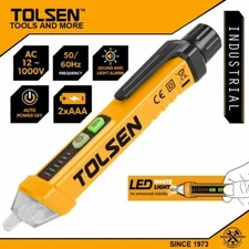 TOLSEN NON-CONTACT VOLTAGE DETECTOR WIRE TESTER PEN AC 12-1000V 115V 220V LED