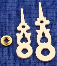 Cuckoo Clock Hands New Parts To Fit a 80 mm or 3 1/8" Diameter Dial White