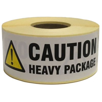 Caution Heavy Package Printed Parcel Labels - Postage Stickers - Self Adhesive | eBay