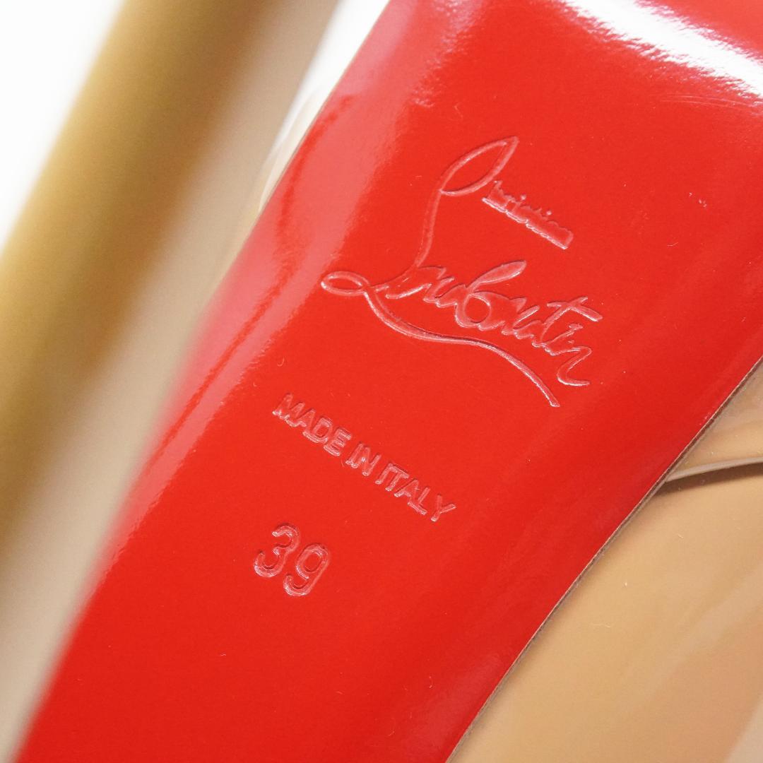 Christian Louboutin BIANCA 140 PATENT CALF NUDE size 39 used Christian Louboutin BIANCA 140 PATENT CALF NUDE size 39 used