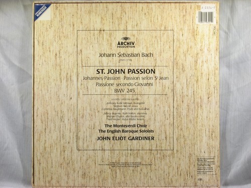 Bach - St. John Passion - John Eliot Gardiner - 2LP Box Set AP 419 324-1 - Picture 2 of 8