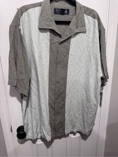 Nat Nast 100 Silk Bowling Shirt XL Beige Luxury Retro Lounge