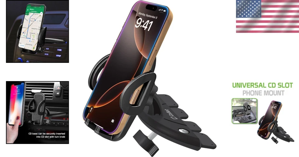 Innovative CD Slot Holder for Smartphones – 360° Rotation & Rubberized Stability - Image 2 of 4