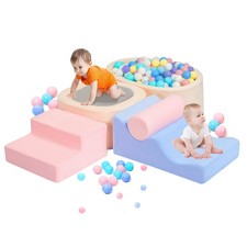 6-Piece Toddler Climbing Toys Indoor with Ball Pit, Climbing Toys for 1 Year...