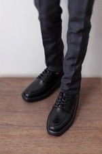 1/4 1/3 Square-toed Lace-up Leather Shoes Business Use Shoes Fit Uncle BJD Doll