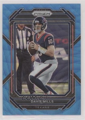 2022 Panini Prizm Blue Wave Prizm 188/199 Davis Mills #113 02g4