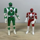 2x Vintage Power Ranger Bundle Lot - Bandai 1993 1991 - Flip Head - Green Red