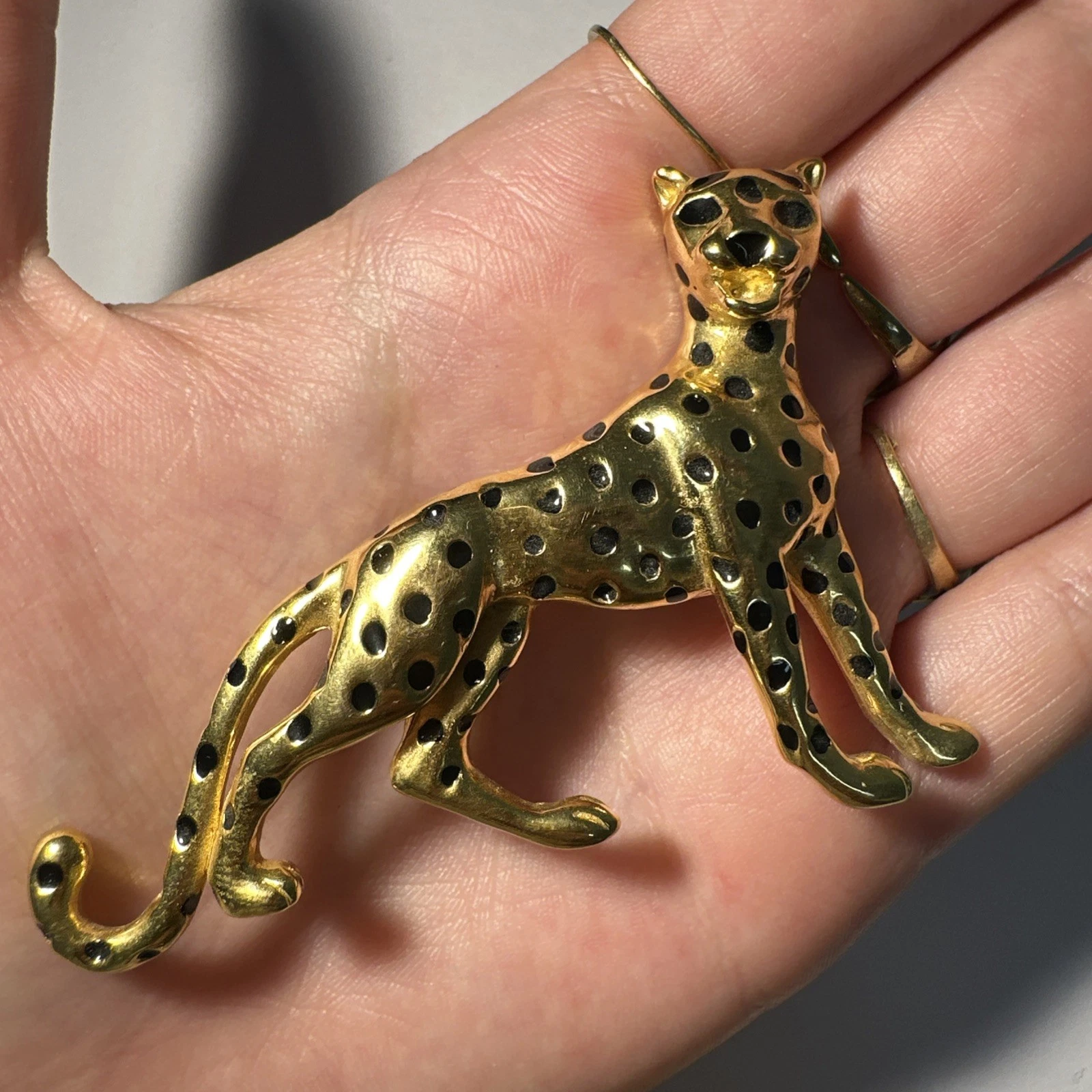 Broche Guépard Dorée Bijoux Fantaisie