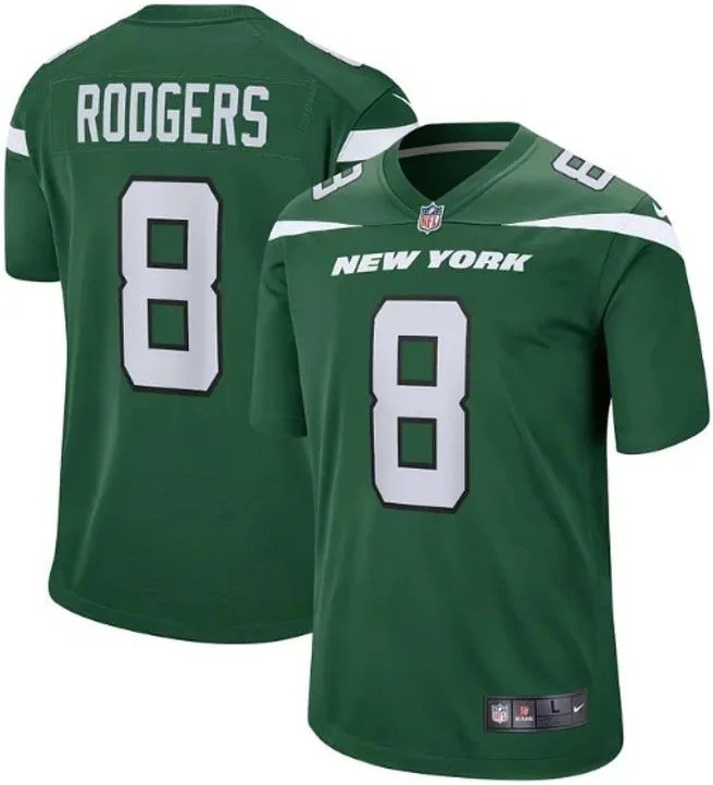 Authentic Aaron Rodgers Nike Vapor FUSE Ltd Gotham Green Jersey Jets Mens L NWT