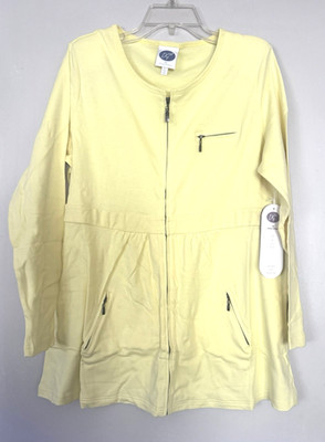 NWT DG2 by Diane Gilman Yellow lightweight jacket sz Large