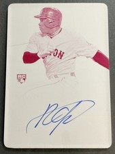 2015 Topps Supreme Rusney Castillo #SA-RCO Magenta Printing Plate RC Auto 1/1