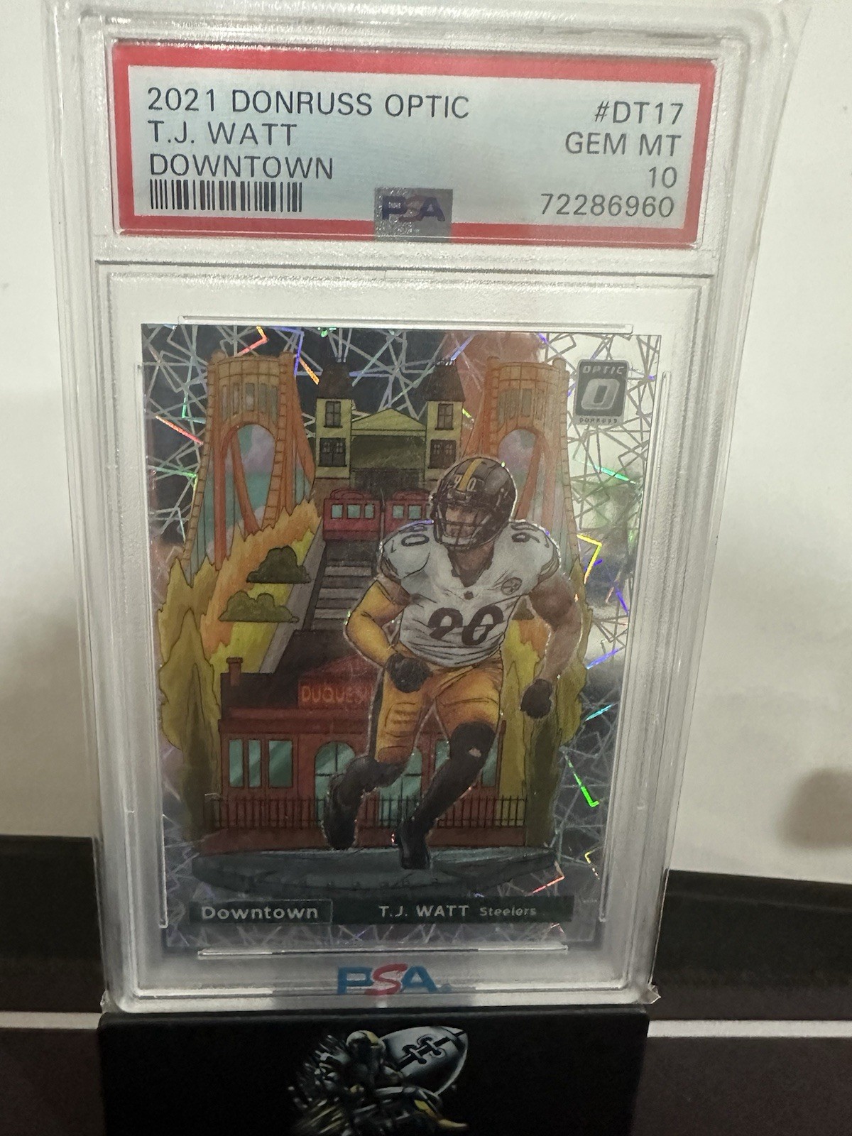 2021 Donruss Optic TJ Watt Downtown Psa 10