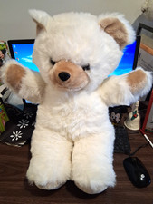 EJE LARGE 24" WHITE PLUSH TEDDYBEAR STUFFED ANIMAL