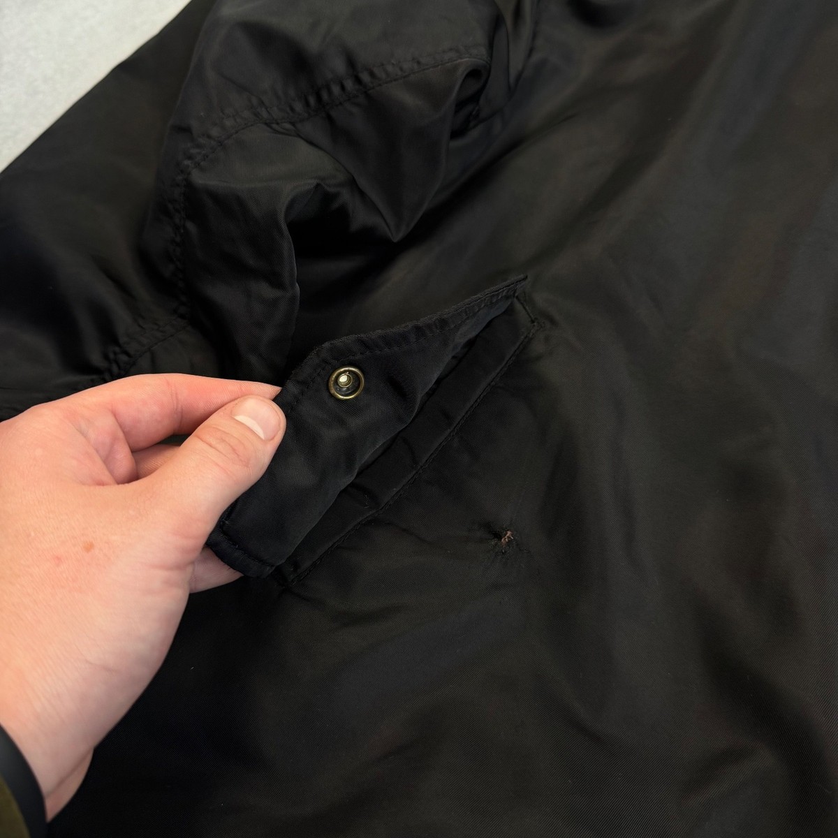 VINTAGE FOSTEX GARMENTS MA-1 REVERSIBLE NYLON BOMBER JACKET RAF