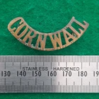 WW1 Cornwall Duke Of Cornwall's Light Infantry Brass Shoulder Title Badge