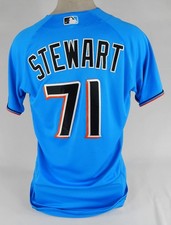 Miami Marlins Will Stewart #71 Game Issued Pos Used Blue Jersey 42 DP65791