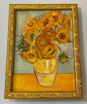 Vincent Van Gogh , Painting Oil On Canvas , signed stamped vintage.