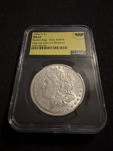 MS62 1904-O Morgan Silver Dollar NGC Sealed Bag