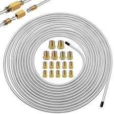 3/16inch x 25 ft Brake Line Tubing Kit Flexible Zinc Coated Alloy Brake Line Tub