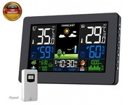 Wetterstation Funk Mit AußEnsensor, Farbdisplay, Thermometer Hygrometer Mit