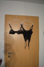 Süßes Dessous Set  neu Spitze schwarz Gr. M Straps Korsage und BH