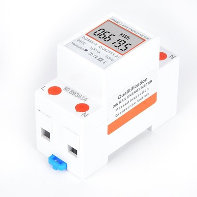 Intelligenter einphasiges DIN Rail Electric Energy Meter 2p Power Monitor
