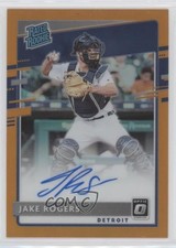 2020 Panini Donruss Optic Orange Prizm 35/99 Jake Rogers #RRS-JR Auto 0jl3