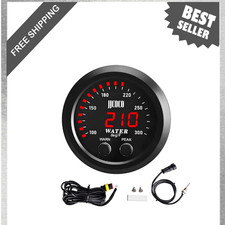 52mm Water Temperature Gauge with 1/8 NPT Sensor and Alarm, Digital, 100-300F
