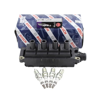 Bosch Ignition Coil NGK 4 Ruthenium HX Spark Plug Kit For E36 318i Z3 1.9 L4