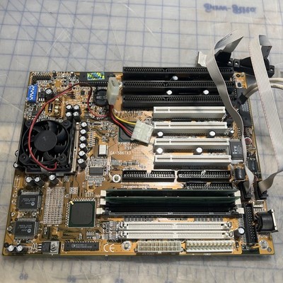 Gigabyte Ga-586tx3 PC Motherboard AMD K6 300 Retro Computer Board