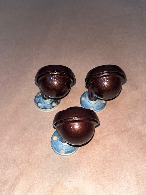3 VINTAGE SHEPHERD 1.5" METAL CASTERS LOOK NEW WITH NO WEAR OR USE