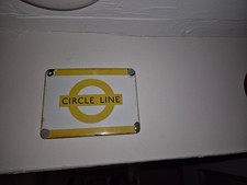 Enamel Circle Line Sign