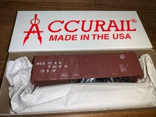 ACCURAIL HO SCALE #4117 WESTERN PACIFIC 40’ SINGLE SHEATH WOOD BOXCAR NOS