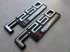 2x Fits for 83-94 F250 Side Emblems 3D Badges International Diesel Power Chrome
