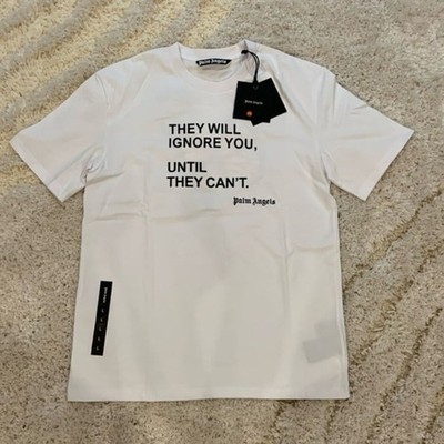 Palm Angels SS23 MILAN Butterfly White T-Shirt Mens Size Large