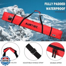 AUMTISC Fully Padded Ski Bag, Single Ski Bags for Air Travel, Waterproof Snow...