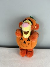Disney Store 13" Pumpkin TIGGER Plush Toy great Shape Old Halloween pumpkin