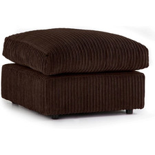 Corner 6/7 Seater Modular Sofa l-Shape Suite Brown Arm Cuddle Chair & Footstool
