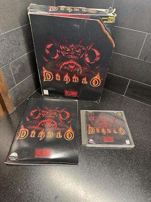 Diablo 1 PC CD Rom 1996 Big Box Blizzard Entertainment Game Windows 95