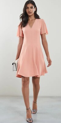Designer REISS Natalia dress size --BRAND NEW-- pink knee length
