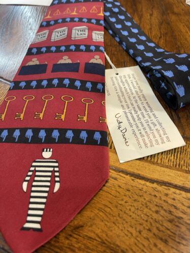 JAIL ๐โค๏ธ VICKY DAVIS SUIT DESIGNER NECKTIE TIE FREE SHIPPING ๐โค๏ธ PRINONEER - Picture 2 of 4