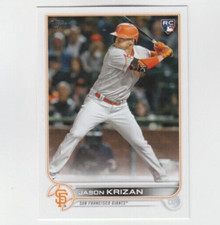 (15) Jason Krizan 2022 TOPPS UPDATE ROOKIE LOT #US65 SAN FRANCISCO GIANTS RC